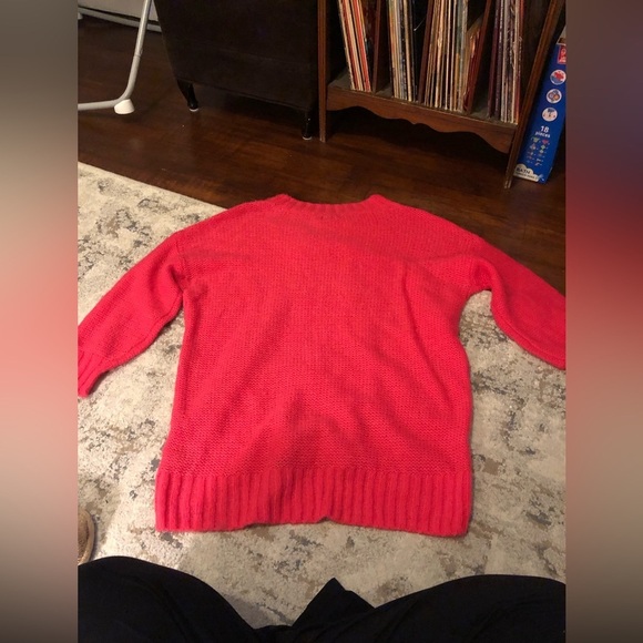 NWOT Aerie Hot Pink Cable Knit Oversized Sweater - Picture 8 of 10